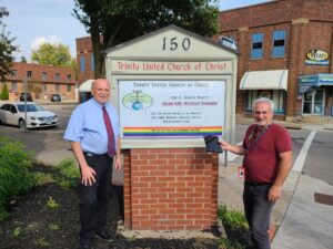 Rev. Dr. Kevan Franklin, Wooster Trinity United Church of Christ with Peter Evans, OneEighty IT and Infrastructure Manager