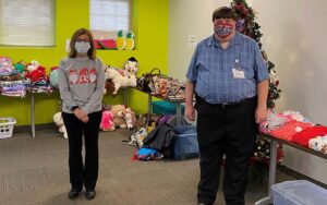 On the left - Christy VanSickle, Community Relations and Marketing Manager. On the right - Dwight Sprang, Volunteer Coordinator